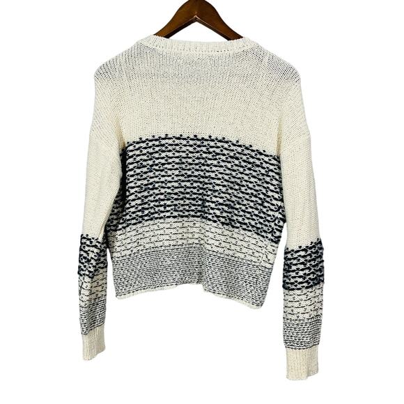 Grey Collective Long Sleeve Crewneck Sweater Blue Cream - M - Picture 2 of 4